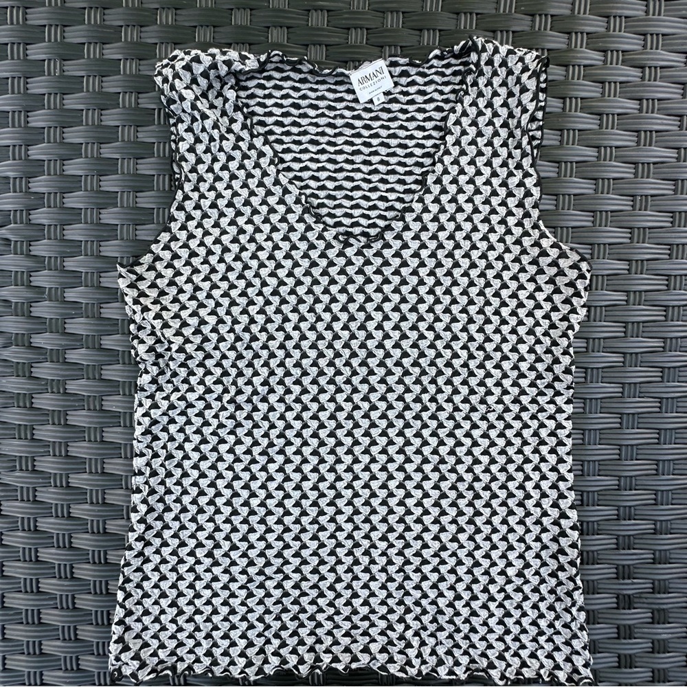 Armani Collezione top size 8, new no tags grey stretch